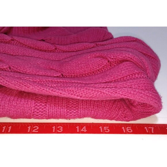Loft Shawl Collar Cable Knit Cardigan Pink Wool Angora Small Petite Soft Girl - Picture 6 of 9